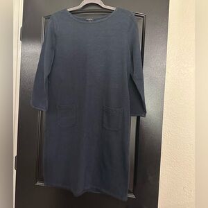 J. Crew Navy 3/4 Sleeve Dress